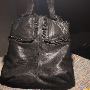 Lucky Brand Black Leather Shoulder Bag